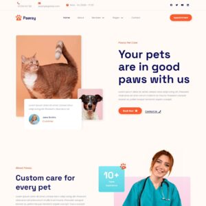Paws - Заказать сайт по уходу за домашними животными и ветеринаров. #БиУ17
