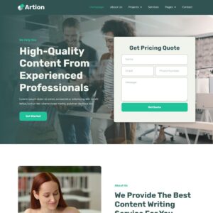 Artion - Заказать сайт копирайтинговых услуг. #БиУ5